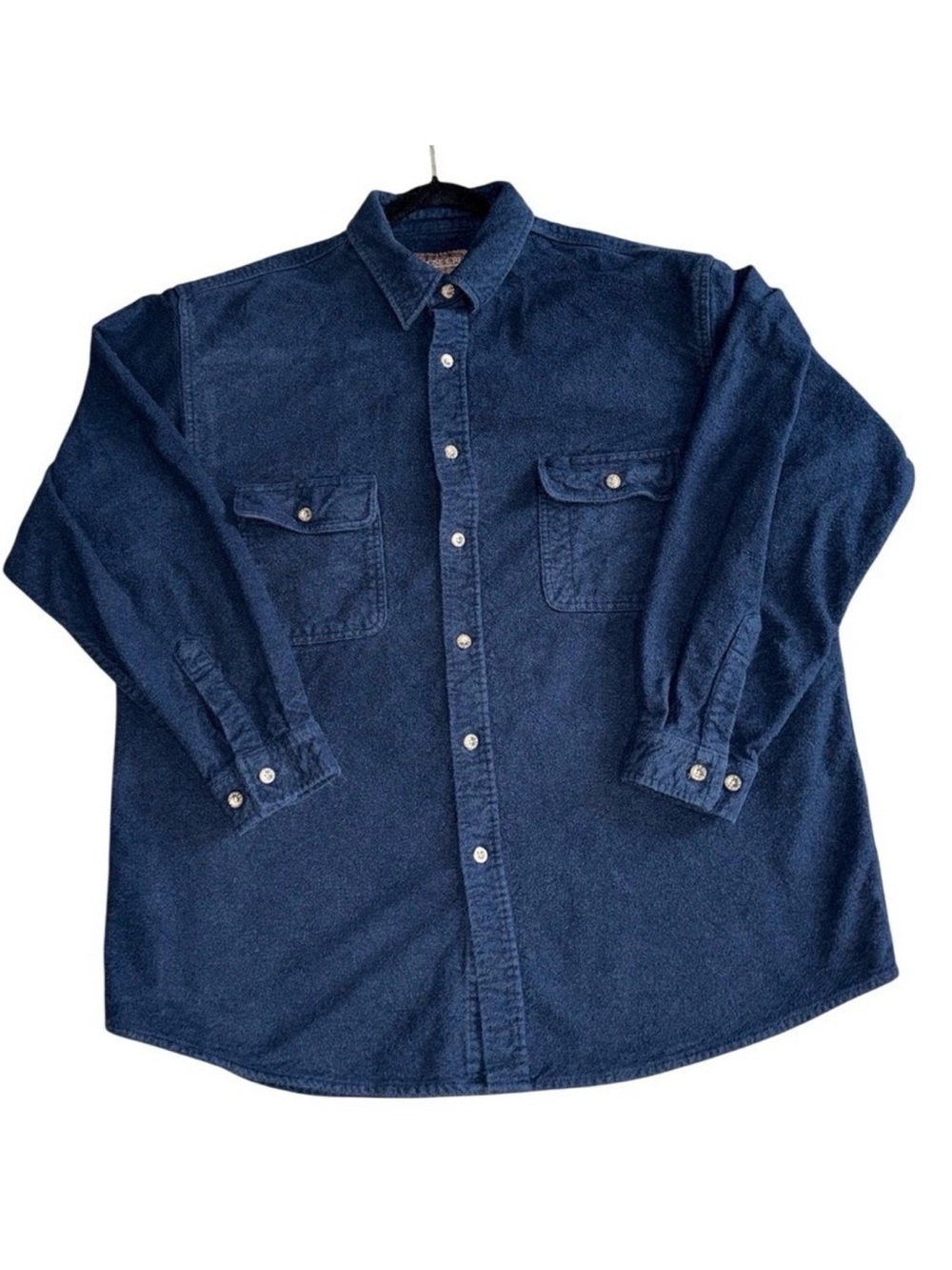 MOOSE CREEK Heavyweight 100% Cotton Shacket Overshirt Navy Workwear | Men's XXL